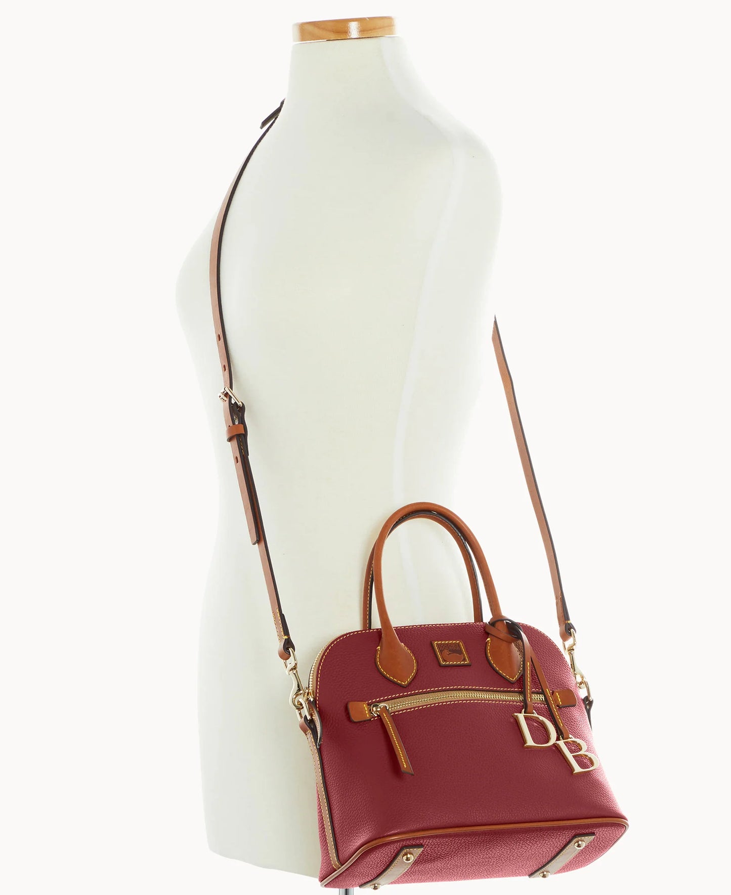Pebble Grain Domed Satchel