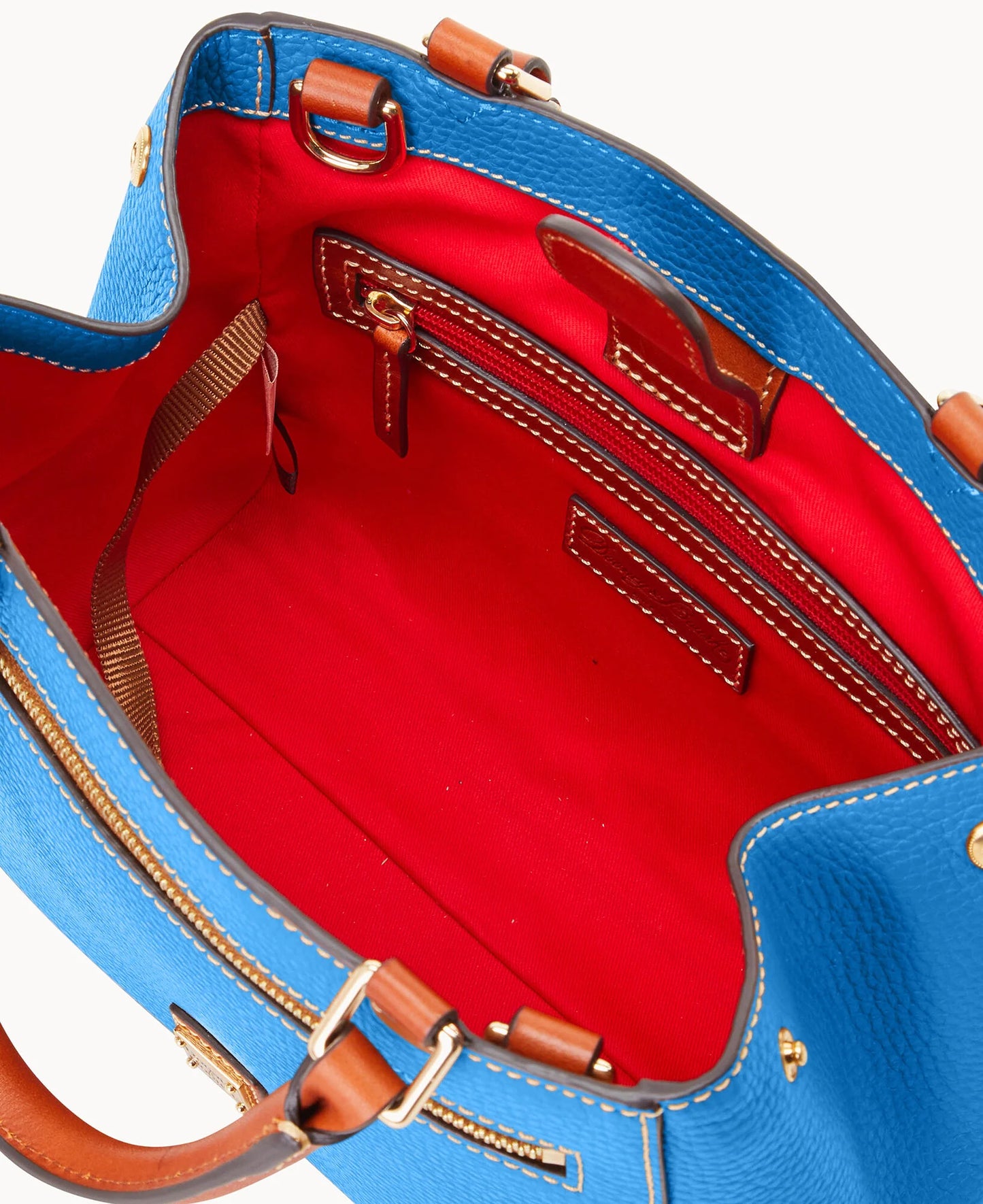 Pebble Grain Small Zip Satchel