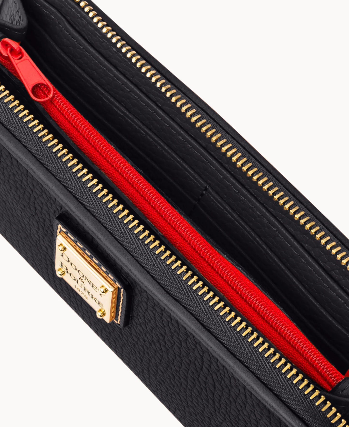 Pebble Grain Zip Clutch