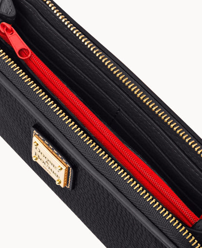 Pebble Grain Zip Clutch