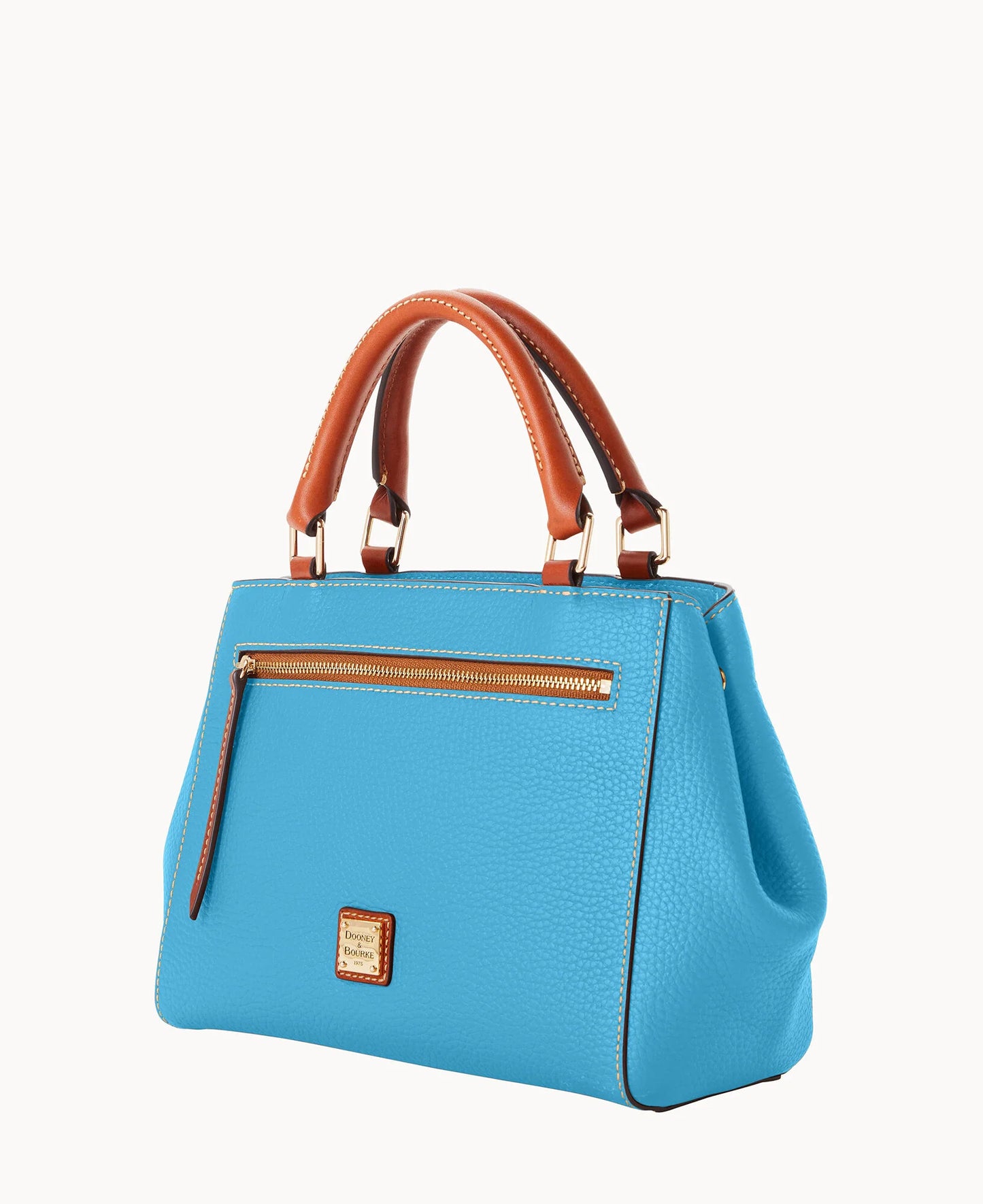 Pebble Grain Small Zip Satchel