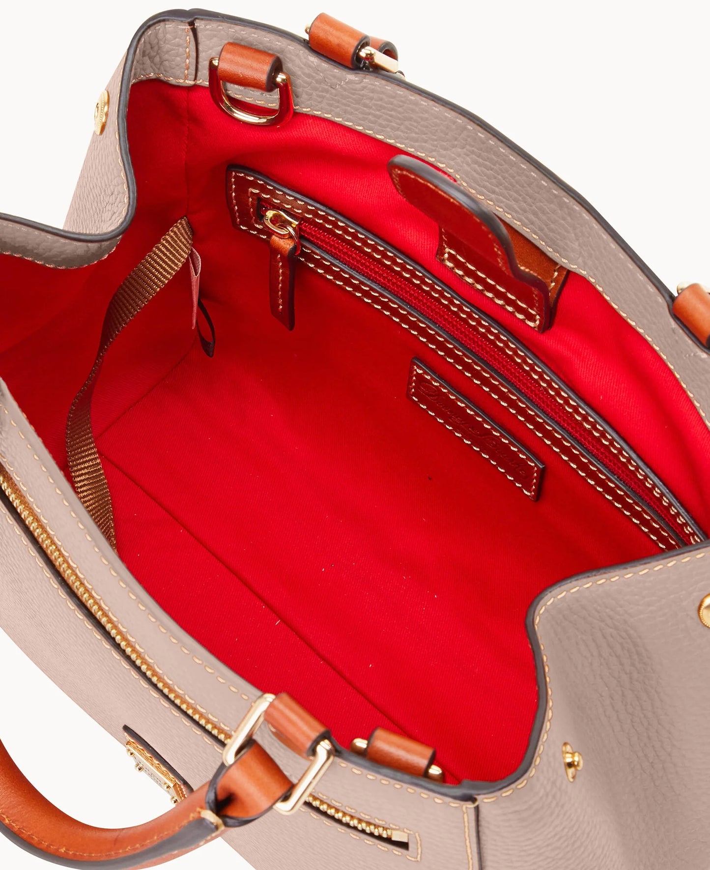 Pebble Grain Small Zip Satchel