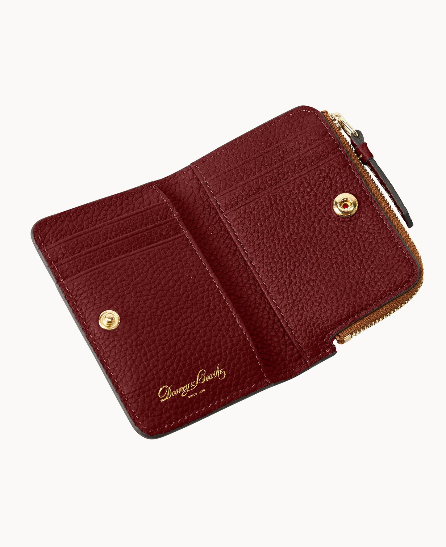 Pebble Grain Zip Credit Card Wallet 12