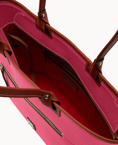 Pebble Grain Large Zip Tote