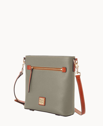 Pebble Grain Zip Crossbody