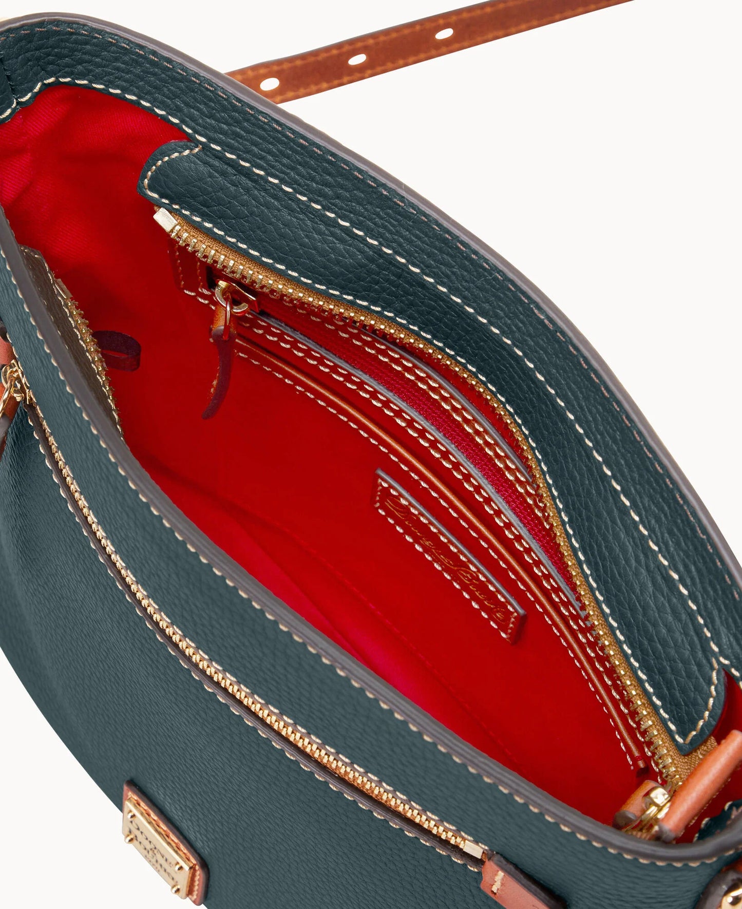 Pebble Grain Zip Crossbody