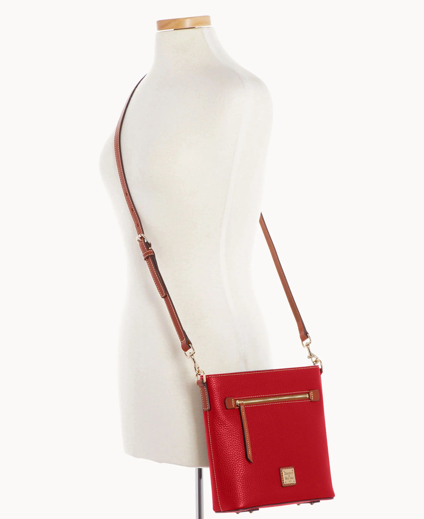 Pebble Grain Zip Crossbody