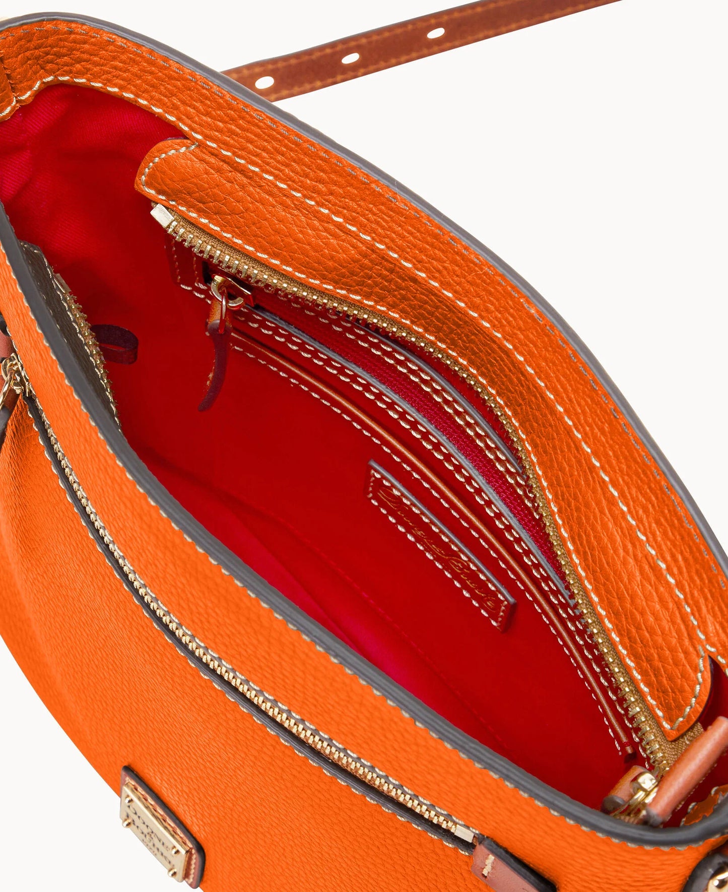 Pebble Grain Zip Crossbody