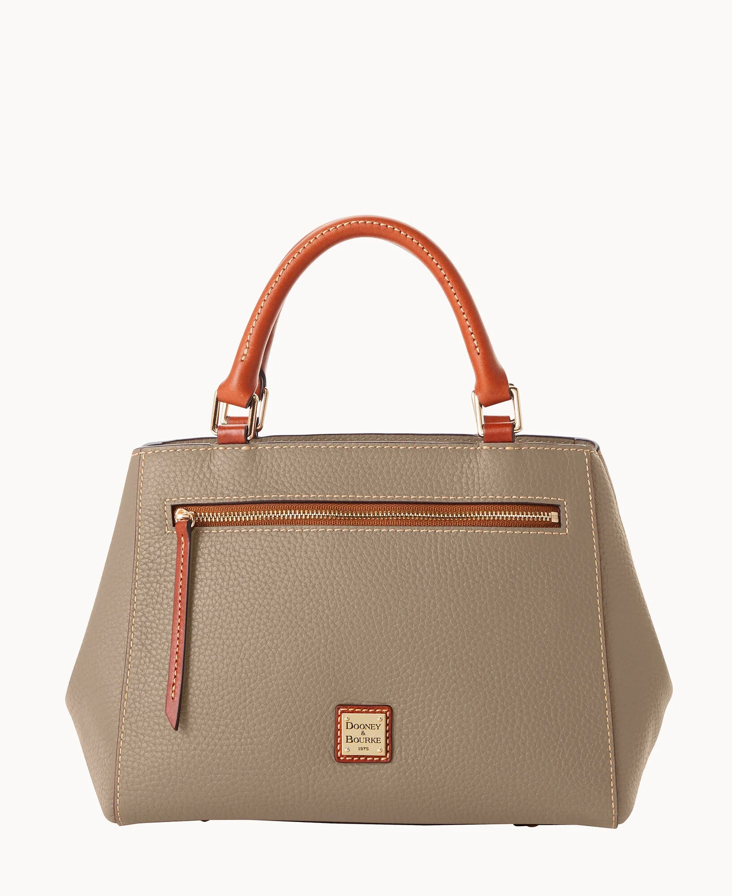 Pebble Grain Small Zip Satchel