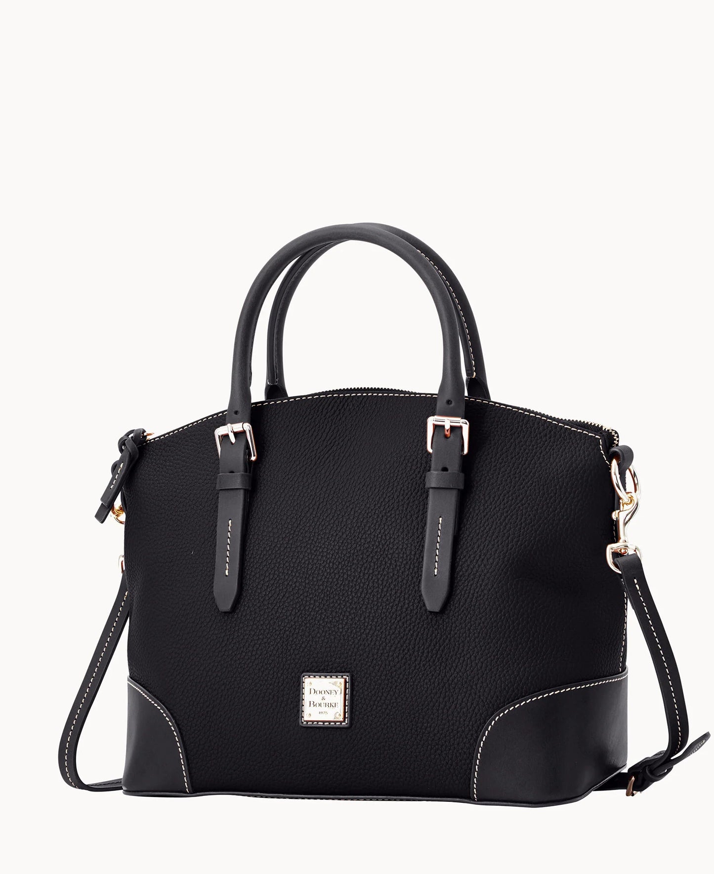 Pebble Grain Domed Satchel