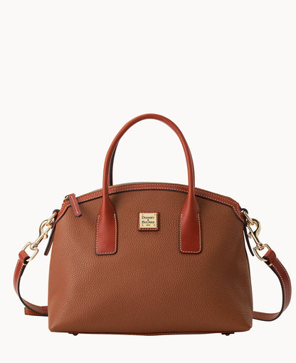 Pebble Grain Domed Satchel