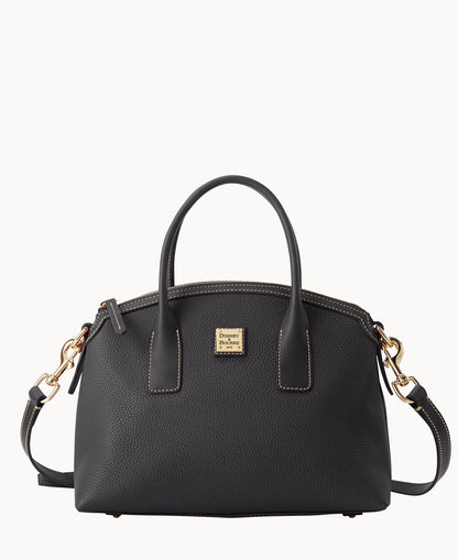 Pebble Grain Domed Satchel