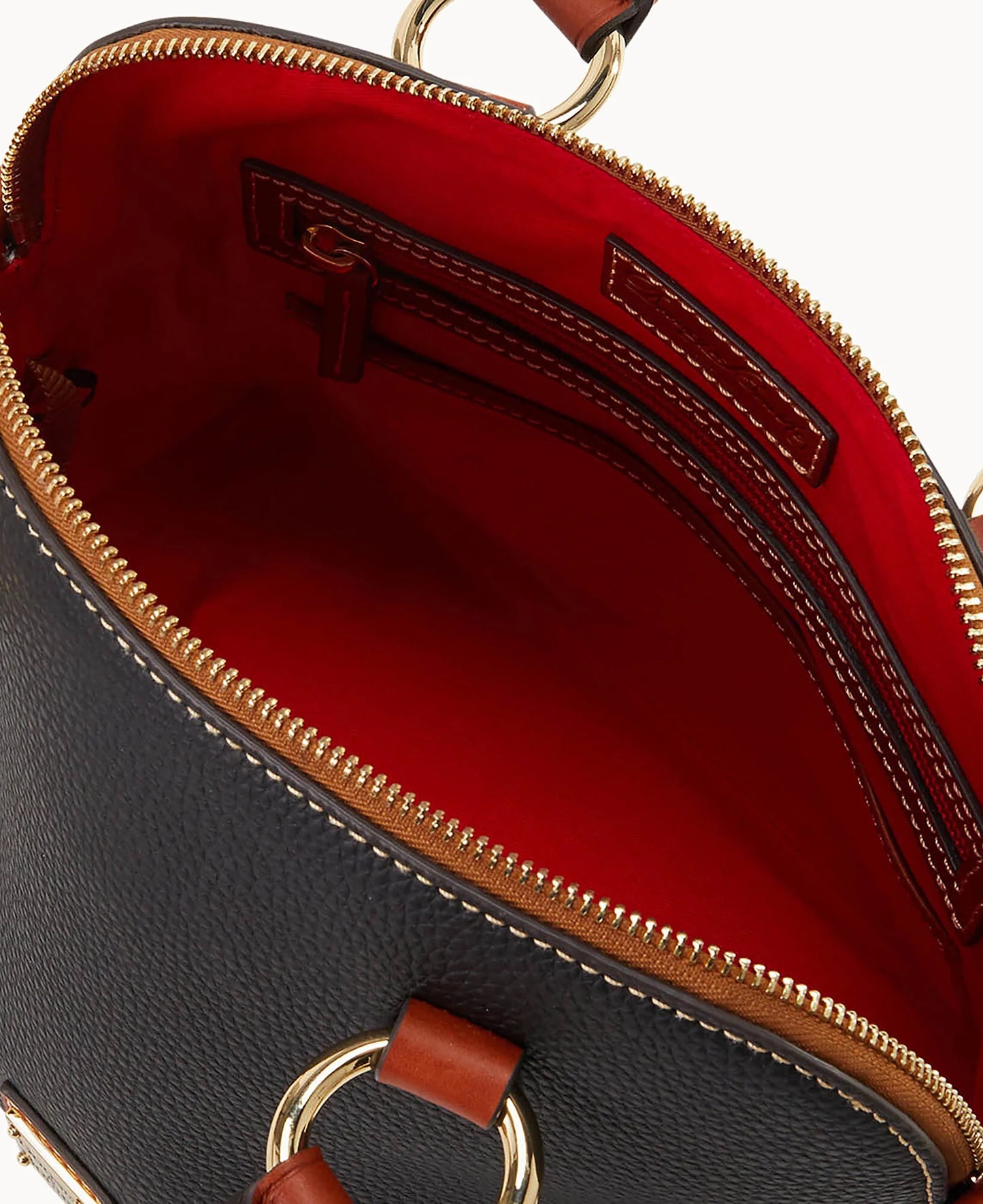 Pebble Grain Domed Satchel