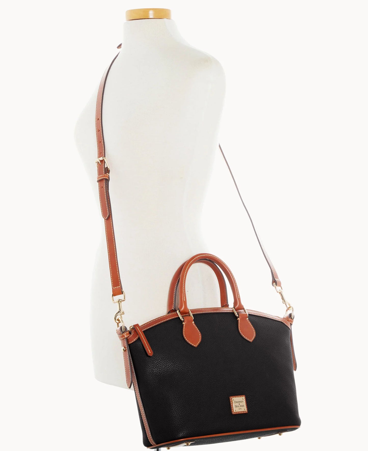 Pebble Grain Domed Satchel