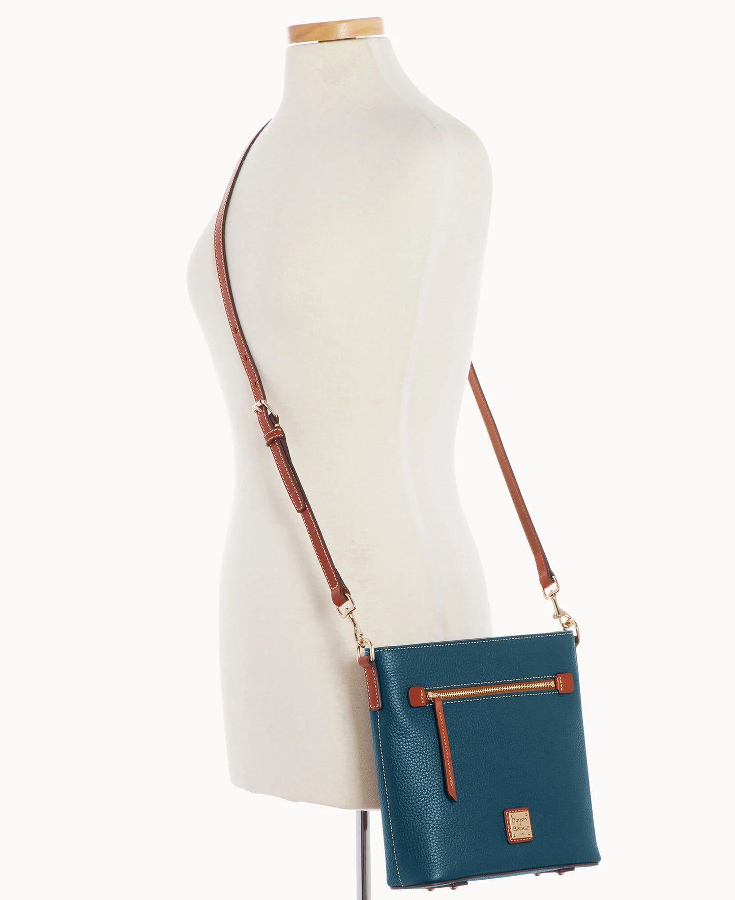Pebble Grain Zip Crossbody
