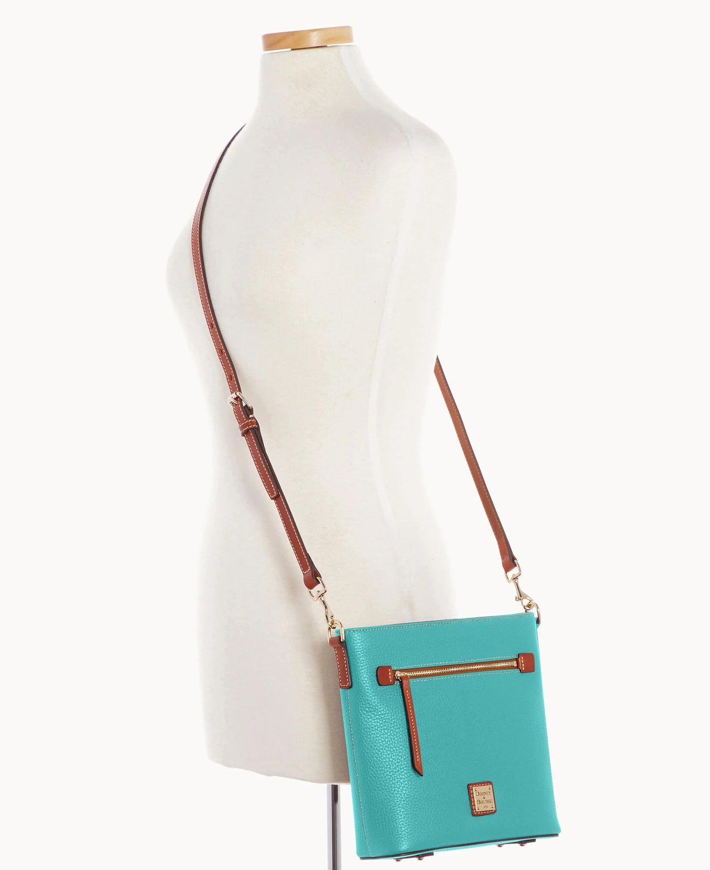 Pebble Grain Zip Crossbody