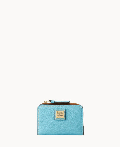 Pebble Grain Zip Credit Card Wallet 12