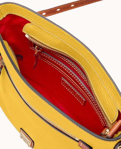 Pebble Grain Zip Crossbody