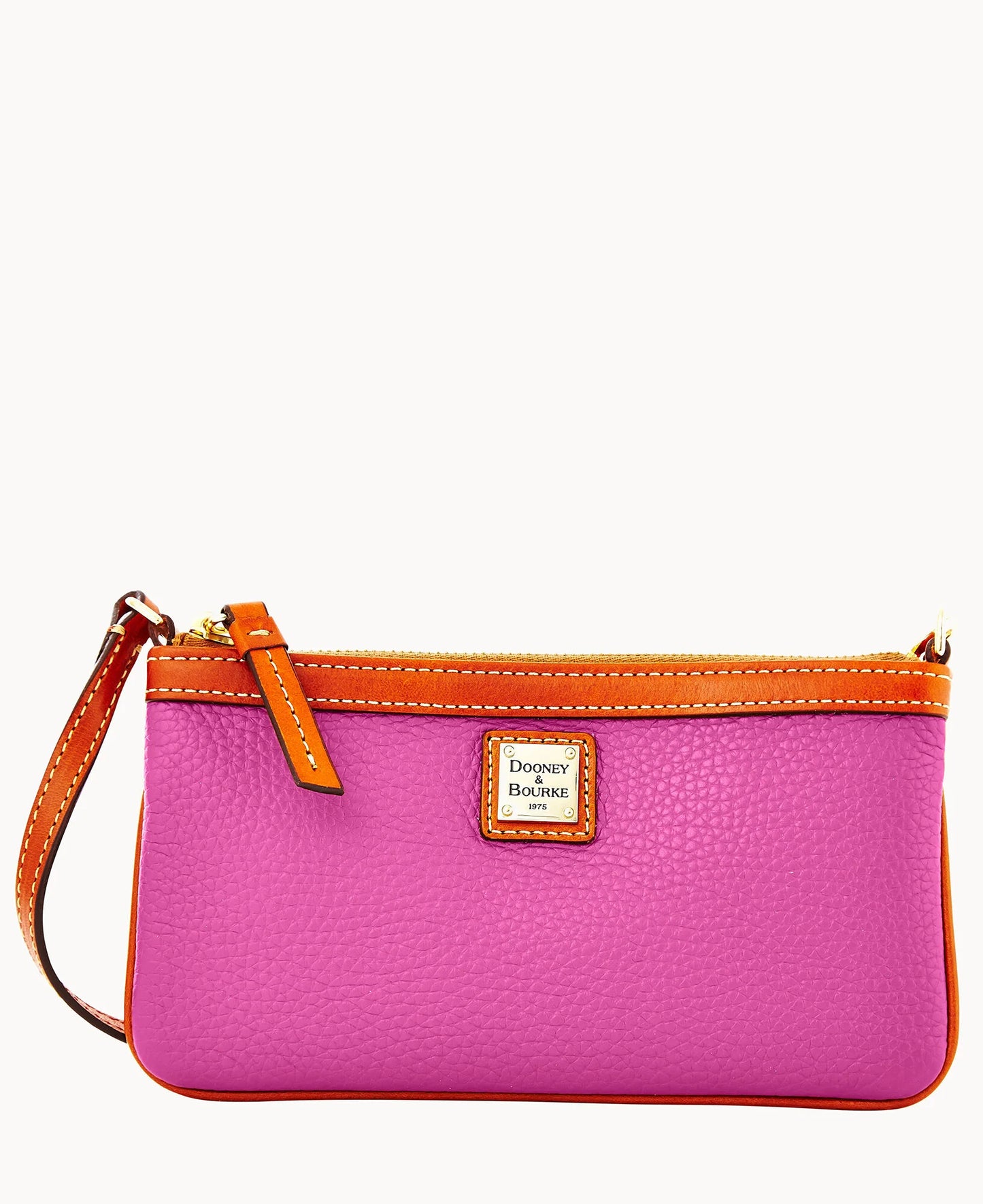 Pebble Grain Large Slim Wristlet