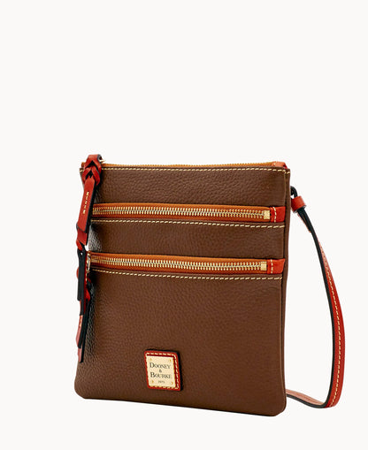 Pebble Grain North South Triple Zip