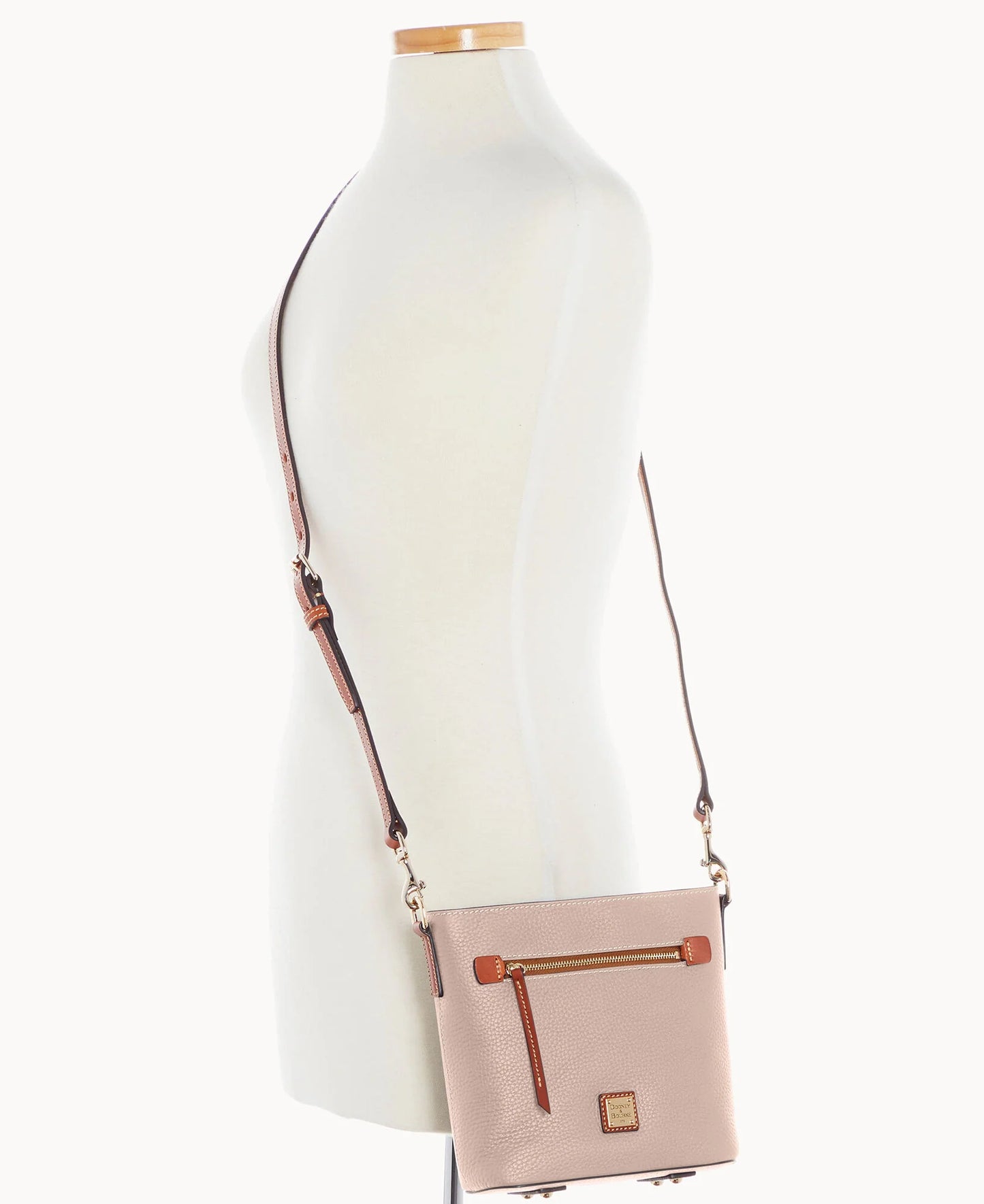 Pebble Grain Small Zip Crossbody