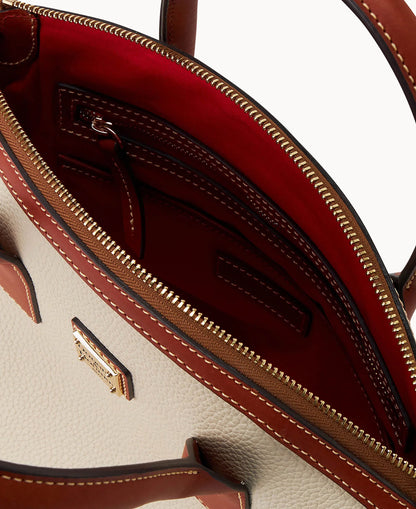 Pebble Grain Domed Satchel