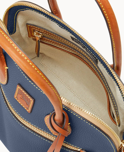 Pebble Grain Domed Satchel