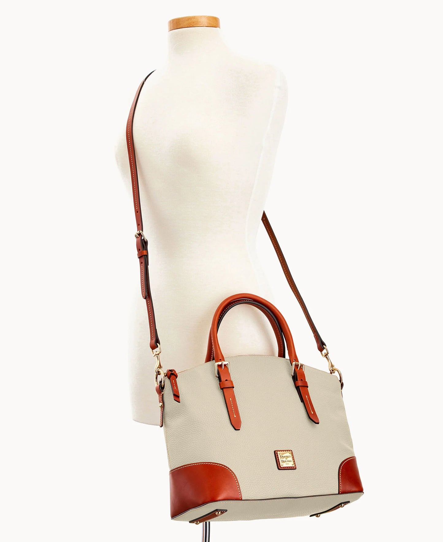 Pebble Grain Domed Satchel