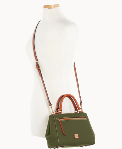 Pebble Grain Small Zip Satchel