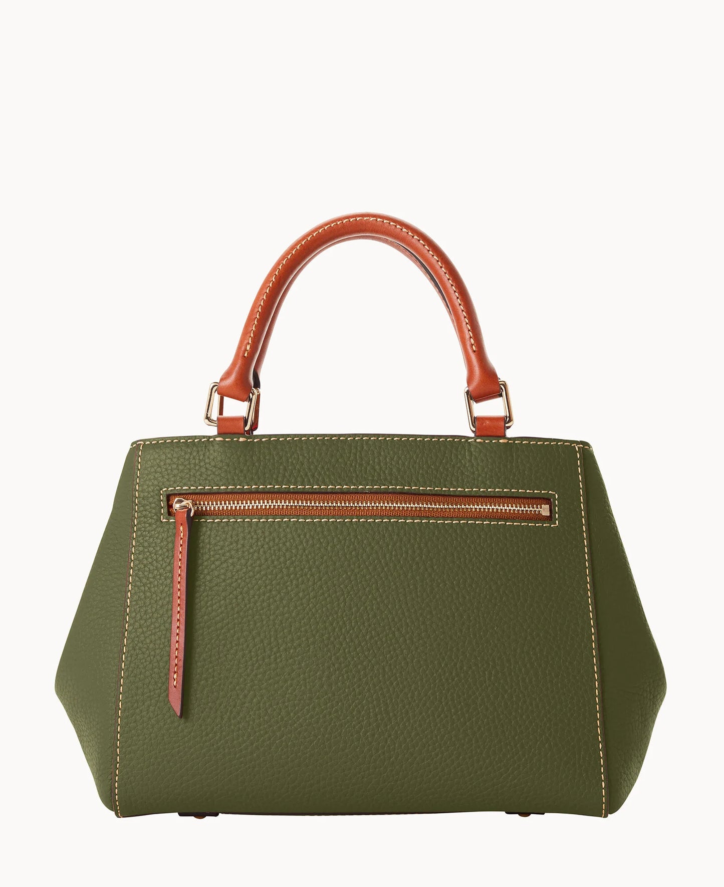 Pebble Grain Small Zip Satchel