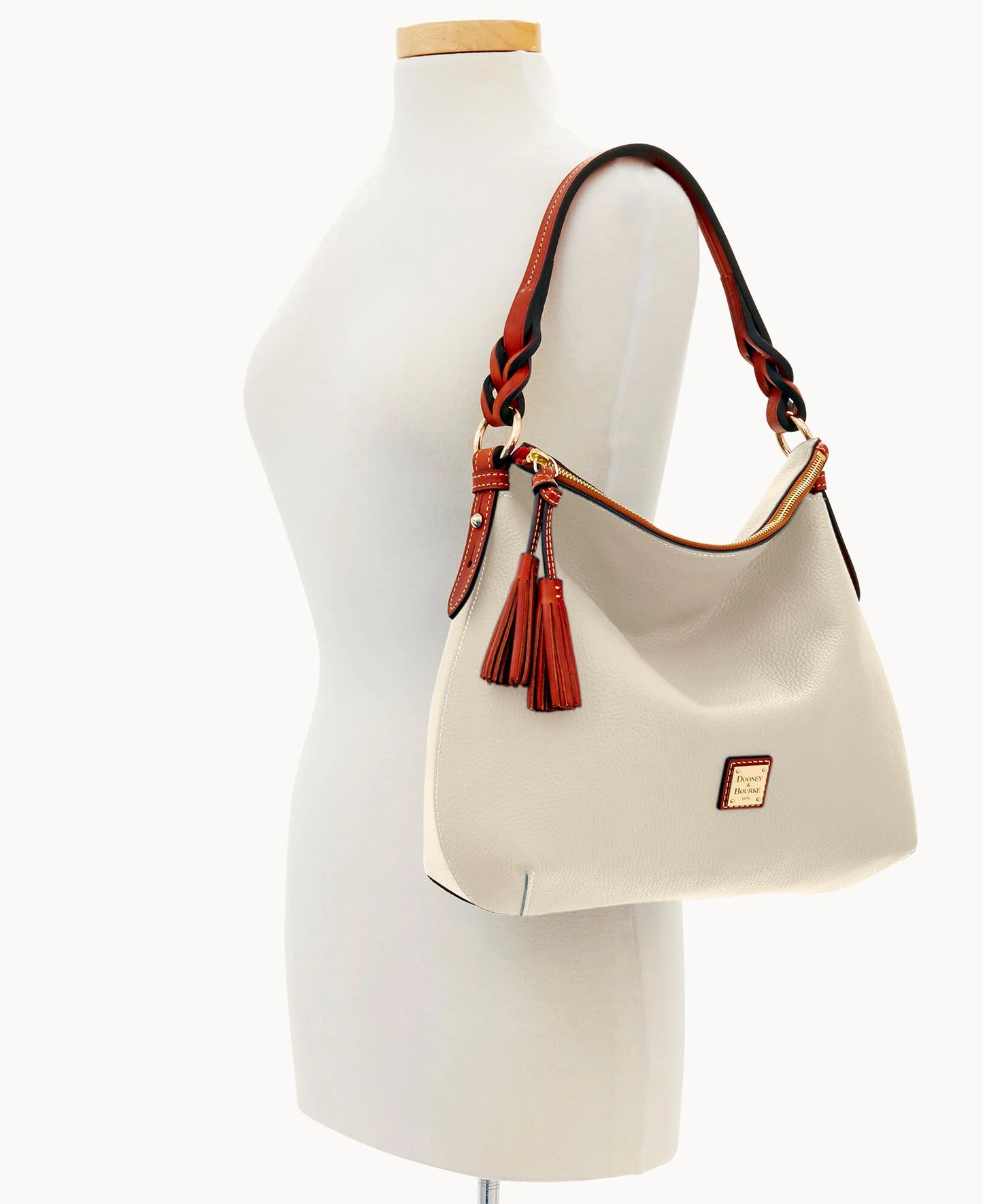 Pebble Grain Twist Strap Hobo