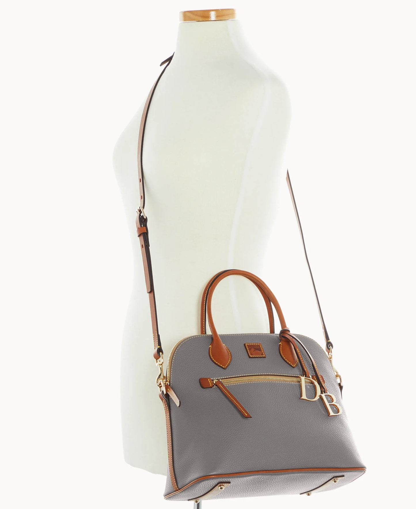 Pebble Grain Large Domed Satchel