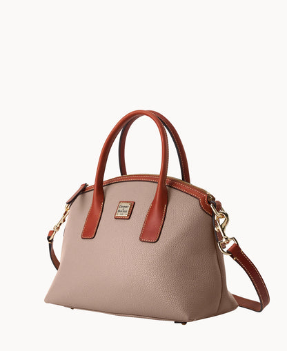 Pebble Grain Domed Satchel