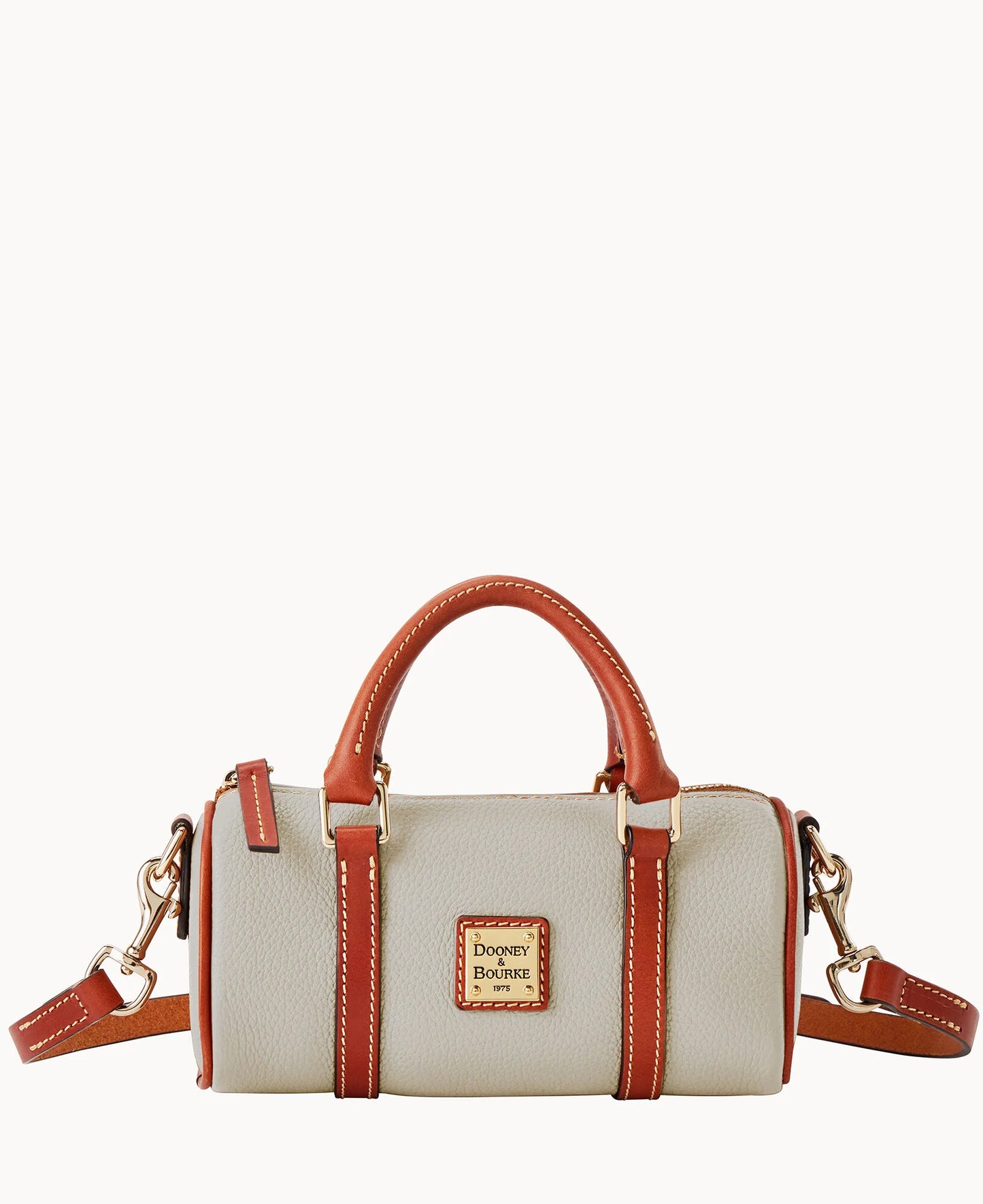 Pebble Grain Crossbody Barrel Satchel 20