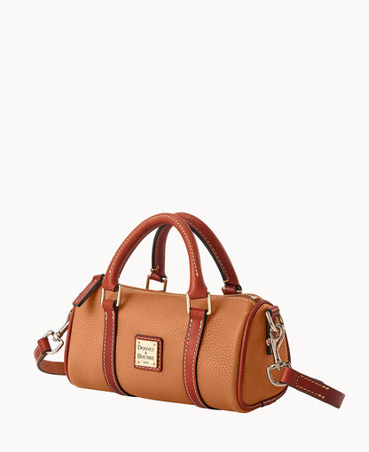 Pebble Grain Crossbody Barrel Satchel 20