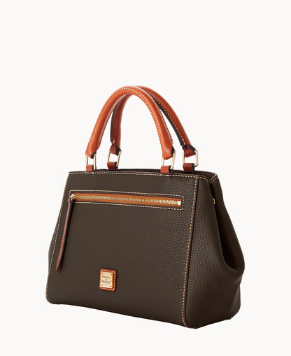 Pebble Grain Small Zip Satchel