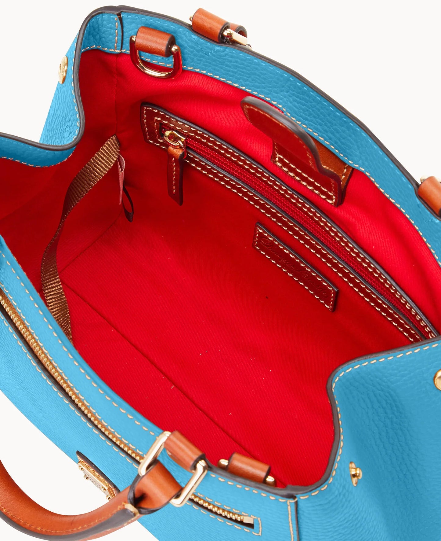 Pebble Grain Small Zip Satchel