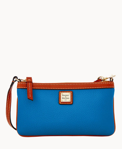 Pebble Grain Large Slim Wristlet