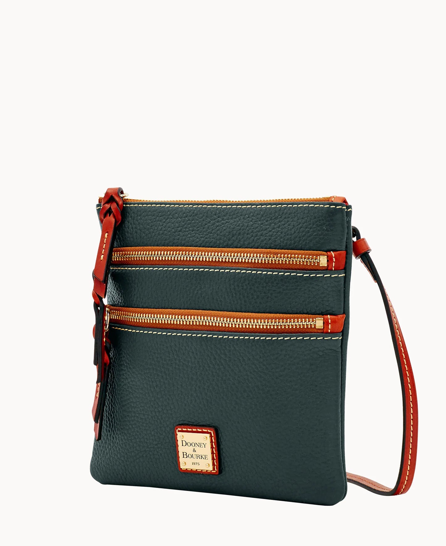 Pebble Grain North South Triple Zip