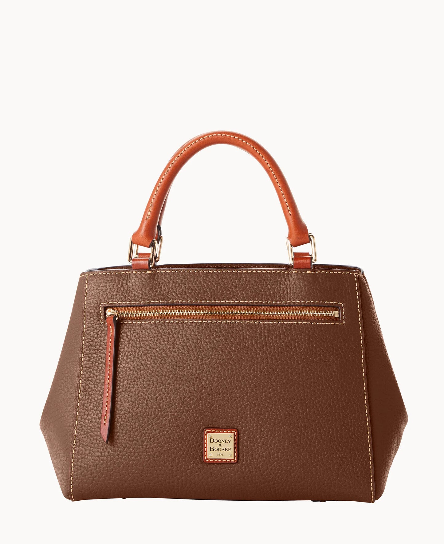 Pebble Grain Small Zip Satchel