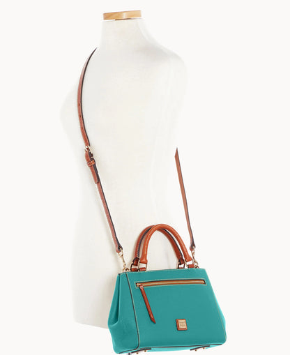 Pebble Grain Small Zip Satchel
