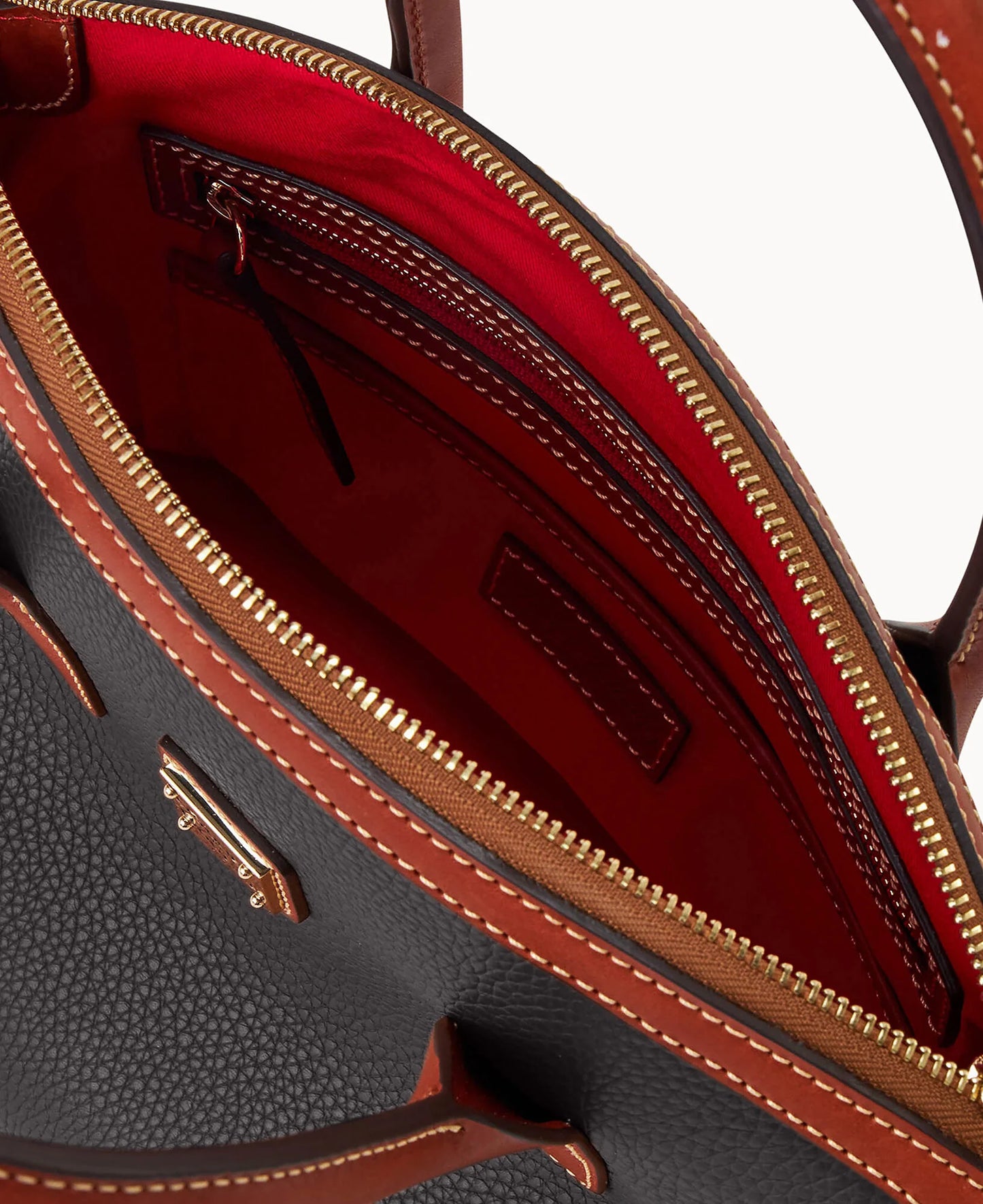 Pebble Grain Domed Satchel