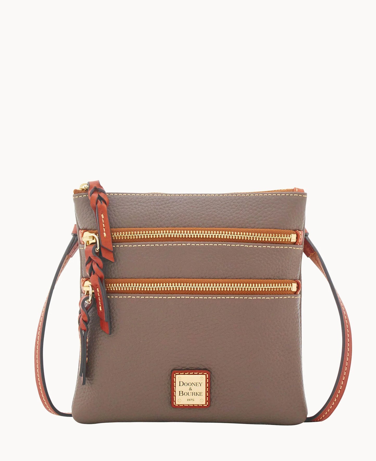Pebble Grain North South Triple Zip