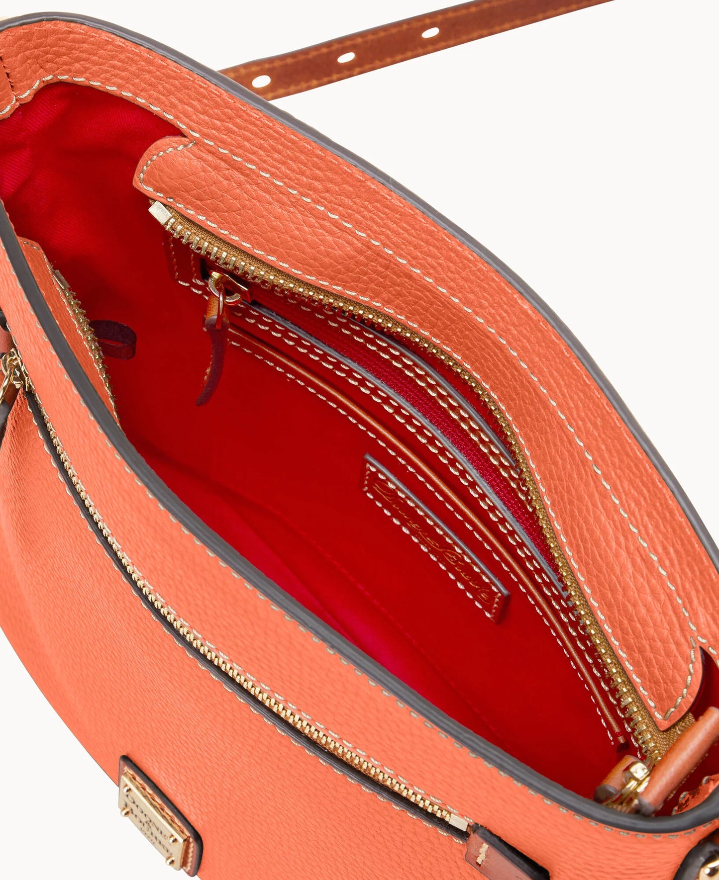 Pebble Grain Zip Crossbody