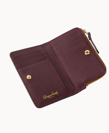 Pebble Grain Zip Credit Card Wallet 14