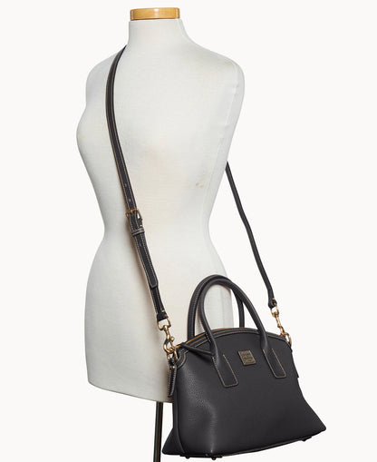 Pebble Grain Domed Satchel