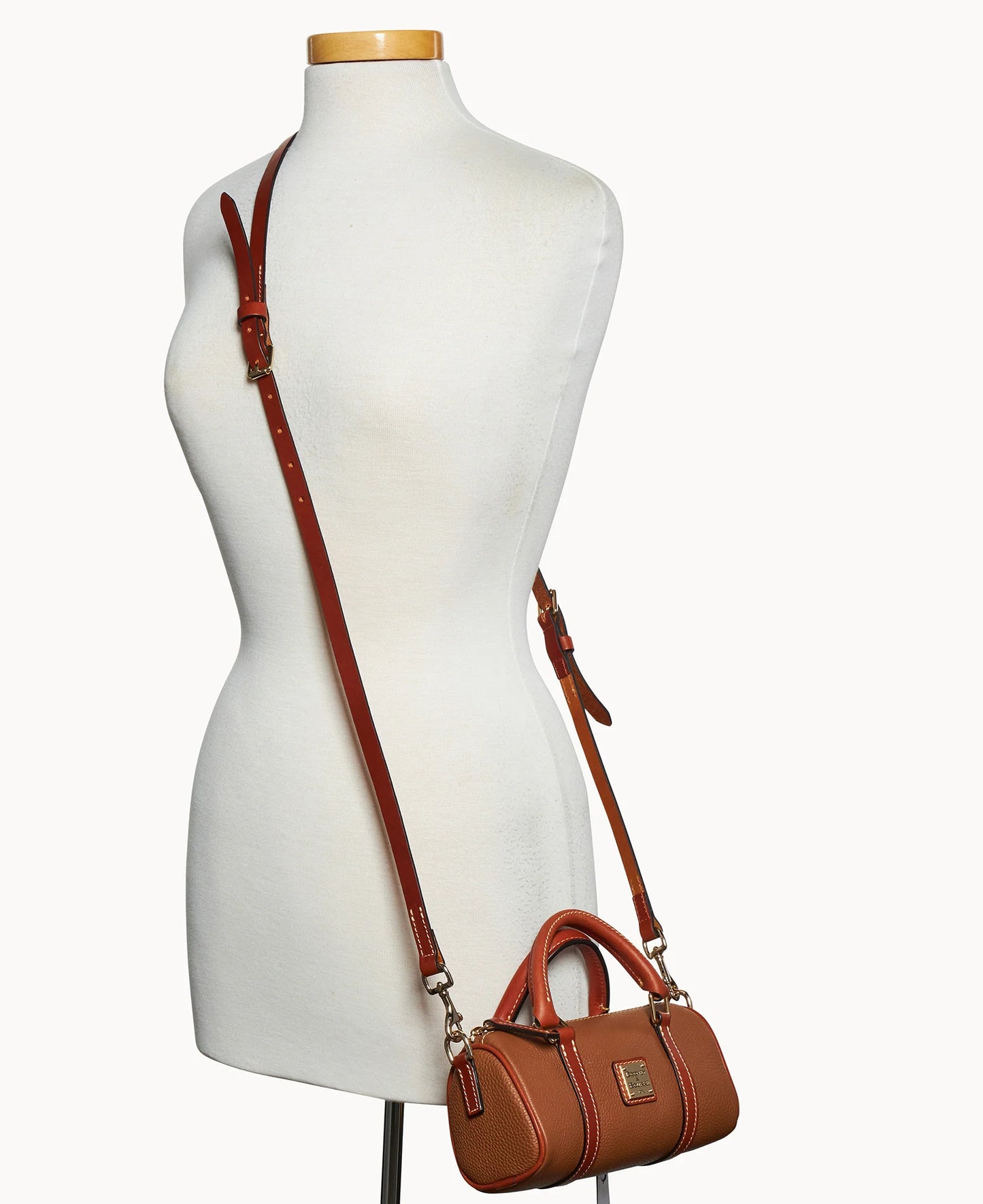 Pebble Grain Crossbody Barrel Satchel 20
