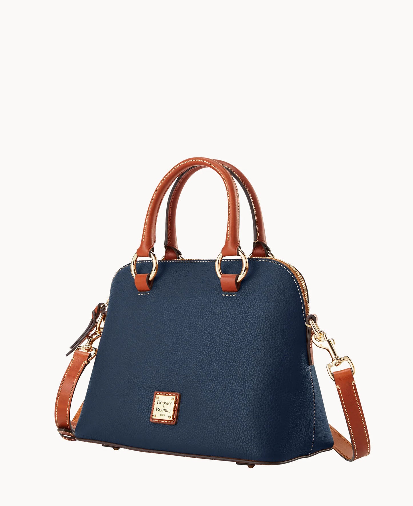 Pebble Grain Domed Satchel