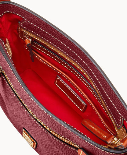 Pebble Grain Small Zip Crossbody