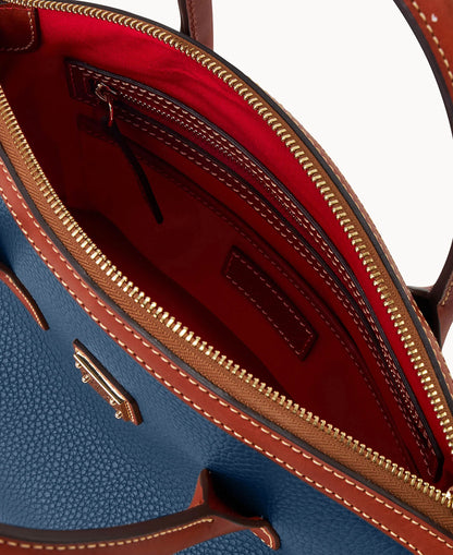 Pebble Grain Domed Satchel